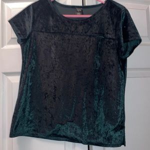 Green Velvet Top